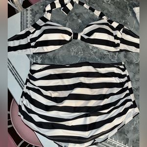 Black & White Striped Original Barbie Bikini